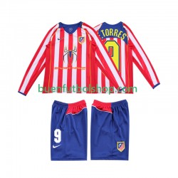 Camiseta de Fútbol Atlético Madrid F TORRES 9 Retro 2004 2005 Primera Equipación Manga Larga Niño