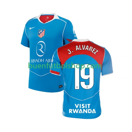 Camiseta de Fútbol Atlético Madrid Julian Alvarez 19 2025-2026 Tercera Equipación Manga Corta Hombre