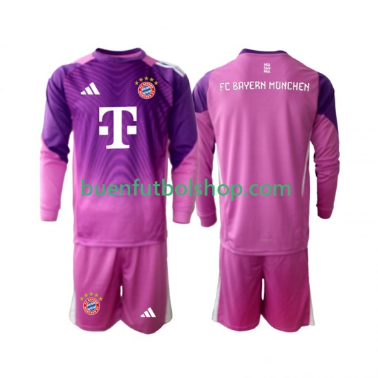 Camiseta de Fútbol Bayern de Múnich Portero 2025-2026 Cuarta Equipación Manga Larga Niño