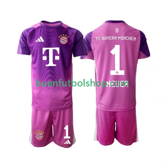 Camiseta de Fútbol Bayern de Múnich Portero Manuel Neuer 1 2025-2026 Cuarta Equipación Manga Corta Niño