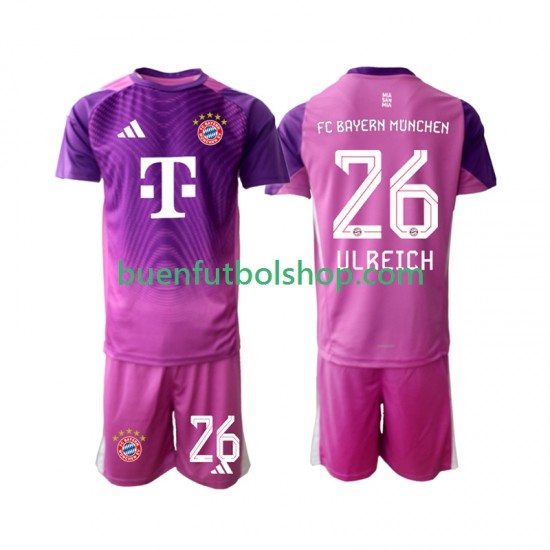 Camiseta de Fútbol Bayern de Múnich Portero Sven Ulreich 26 2025-2026 Cuarta Equipación Manga Corta Niño
