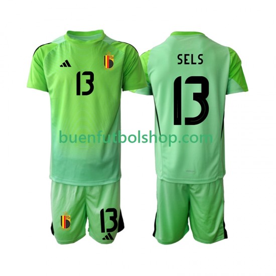 Camiseta de Fútbol Bélgica Portero Matz Sels 13 2025 Primera Equipación Manga Corta Niño Camiseta de Fútbol Bélgica Portero Matz Sels 13 2025 Primera Equipación Manga Corta Niño