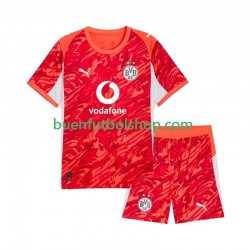 Camiseta de Fútbol Borussia Dortmund Portero 2025-2026 Segunda Equipación Manga Corta Niño