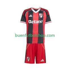 Camiseta de Fútbol CA River Plate 2025-2026 Segunda Equipación Manga Corta Niño