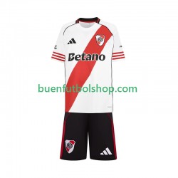 Camiseta de Fútbol CA River Plate 2025-2026 Primera Equipación Manga Corta Niño
