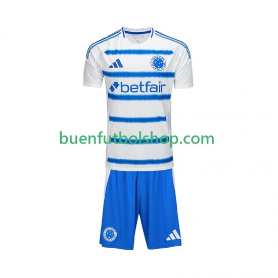 Camiseta de Fútbol Cruzeiro 2025-2026 Segunda Equipación Manga Corta Niño