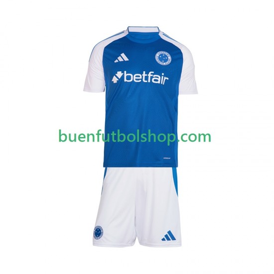 Camiseta de Fútbol Cruzeiro 2025-2026 Primera Equipación Manga Corta Niño