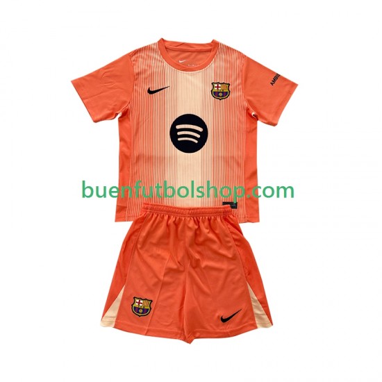 Camiseta de Fútbol FC Barcelona Portero 2025-2026 Cuarta Equipación Manga Corta Niño