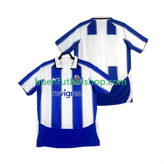 Camiseta de Fútbol FC Porto Retro 2003 2004 Primera Equipación Manga Corta Hombre