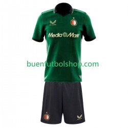 Camiseta de Fútbol Feyenoord Rotterdam 2025-2026 Cuarta Equipación Manga Corta Niño