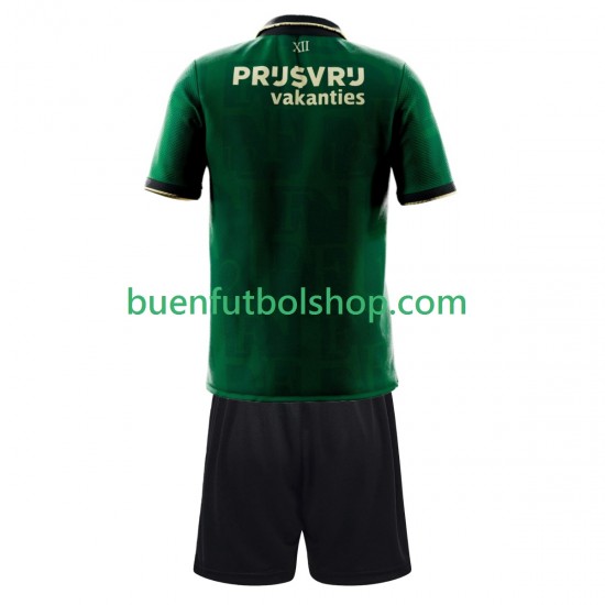 Camiseta de Fútbol Feyenoord Rotterdam 2025-2026 Cuarta Equipación Manga Corta Niño
