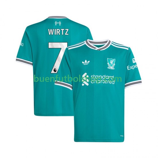 Camiseta de Fútbol Liverpool Florian Wirtz 7 2025-2026 Tercera Equipación Manga Corta Hombre
