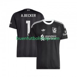 Camiseta de Fútbol Liverpool Portero Alisson Becker 1 2025-2026 Cuarta Equipación Manga Corta Hombre Camiseta de Fútbol Liverpool Portero Alisson Becker 1 2025-2026 Cuarta Equipación Manga Corta Hombre