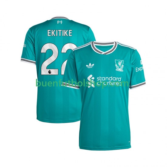 Camiseta de Fútbol Liverpool Hugo Ekitike 22 2025-2026 Tercera Equipación Manga Corta Hombre