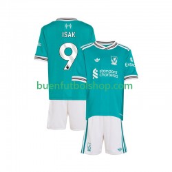 Camiseta de Fútbol Liverpool ISAK 9 2025-2026 Tercera Equipación Manga Corta Niño