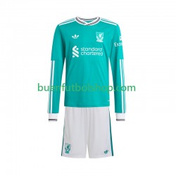 Camiseta de Fútbol Liverpool 2025-2026 Tercera Equipación Manga Larga Niño