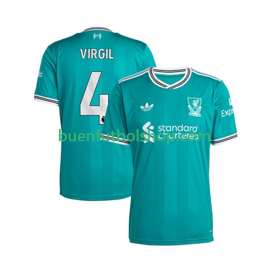 Camiseta de Fútbol Liverpool Virgil van Dijk 4 2025-2026 Tercera Equipación Manga Corta Hombre