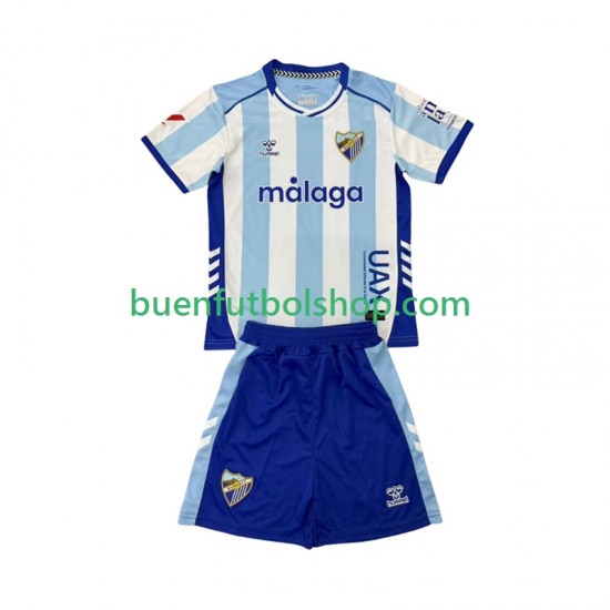 Camiseta de Fútbol Málaga CF 2025-2026 Primera Equipación Manga Corta Niño