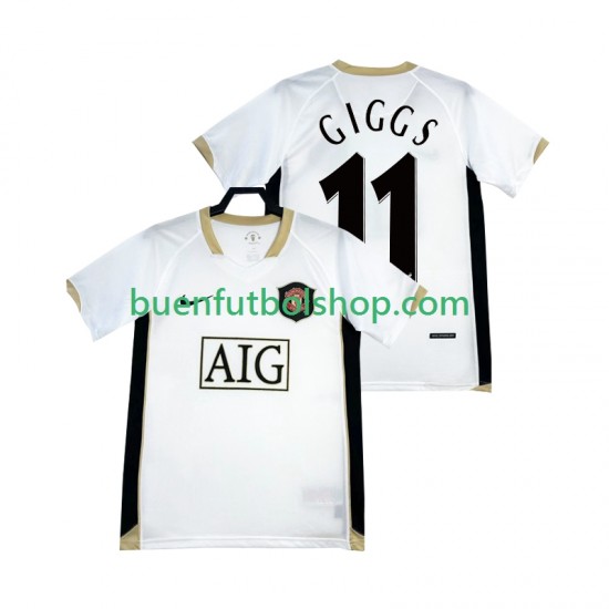 Camiseta de Fútbol Manchester United GIGGS 11 Retro 2006-2007 Segunda Equipación Manga Corta Hombre