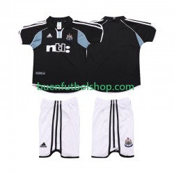Camiseta de Fútbol Newcastle United Retro 2000 2001 Segunda Equipación Manga Corta Niño