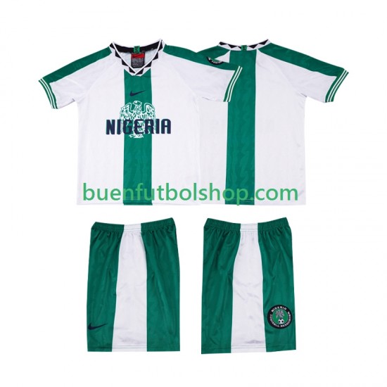 Camiseta de Fútbol Nigeria Retro 1996 Segunda Equipación Manga Corta Niño