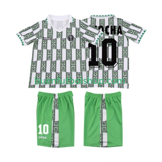 Camiseta de Fútbol Nigeria OKOCHA 10 Retro 1994 Segunda Equipación Manga Corta Niño Camiseta de Fútbol Nigeria OKOCHA 10 Retro 1994 Segunda Equipación Manga Corta Niño