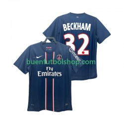 Camiseta de Fútbol Paris Saint-Germain BECKHAM 32 Retro 2012 2013 Primera Equipación Manga Corta Hombre