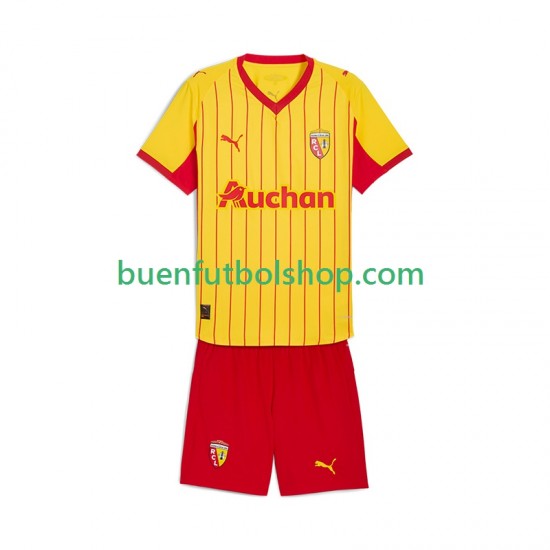 Camiseta de Fútbol RC Lens 2025-2026 Primera Equipación Manga Corta Niño