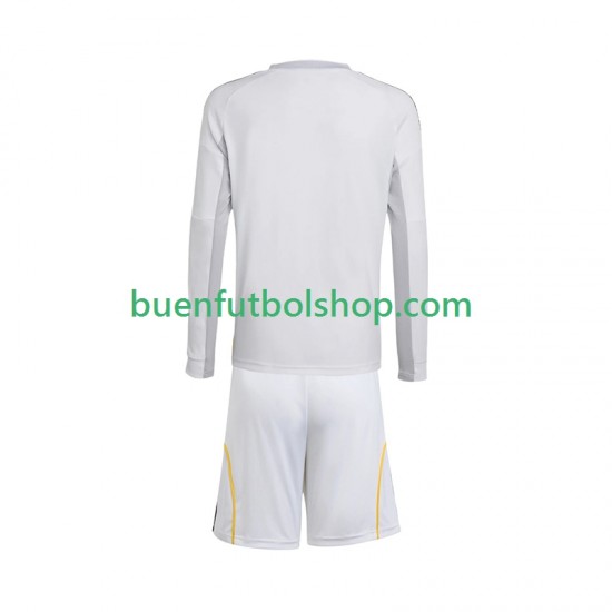 Camiseta de Fútbol Real Madrid 2025-2026 Primera Equipación Manga Larga Niño