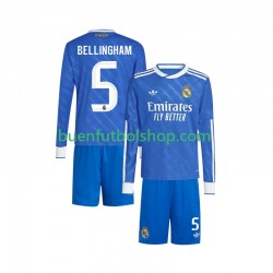 Camiseta de Fútbol Real Madrid Jude Bellingham 5 2025-2026 Tercera Equipación Manga Larga Niño