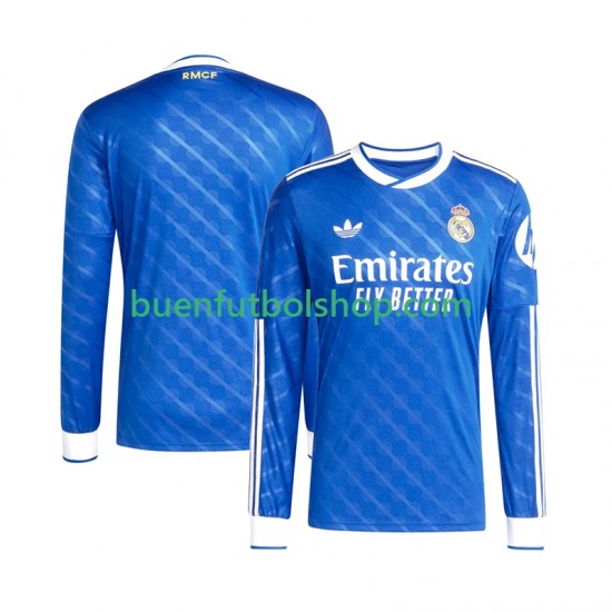 Camiseta de Fútbol Real Madrid 2025-2026 Tercera Equipación Manga Larga Hombre