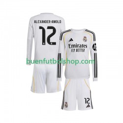 Camiseta de Fútbol Real Madrid Trent Alexander-Arnold 12 2025-2026 Primera Equipación Manga Larga Niño