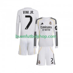 Camiseta de Fútbol Real Madrid Vinicius Junior 7 2025-2026 Primera Equipación Manga Larga Niño Camiseta de Fútbol Real Madrid Vinicius Junior 7 2025-2026 Primera Equipación Manga Larga Niño