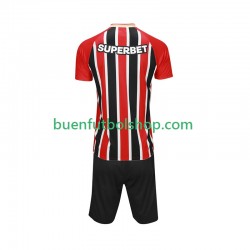 Camiseta de Fútbol Sao Paulo 2025-2026 Segunda Equipación Manga Corta Niño