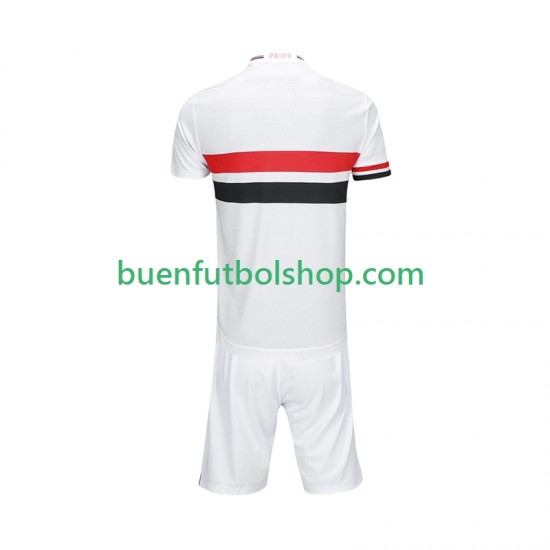 Camiseta de Fútbol Sao Paulo 2025-2026 Primera Equipación Manga Corta Niño