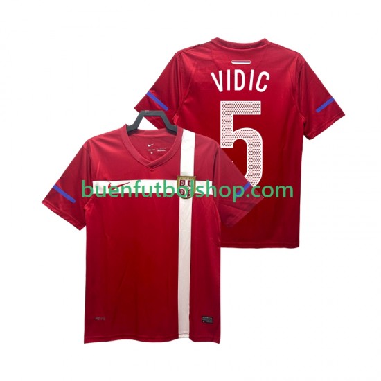 Camiseta de Fútbol Serbia VIDIC 5 Retro 2010 Primera Equipación Manga Corta Hombre Camiseta de Fútbol Serbia VIDIC 5 Retro 2010 Primera Equipación Manga Corta Hombre