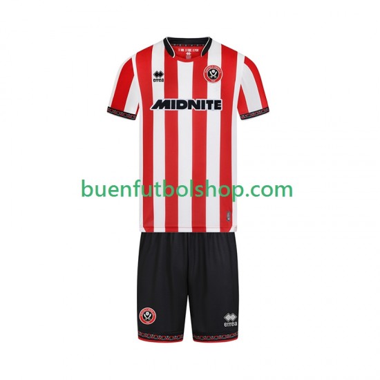 Camiseta de Fútbol Sheffield United 2025-2026 Primera Equipación Manga Corta Niño Camiseta de Fútbol Sheffield United 2025-2026 Primera Equipación Manga Corta Niño