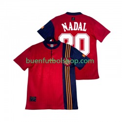 Camiseta de Fútbol España NADAL 20 Retro 1996 Primera Equipación Manga Corta Hombre Camiseta de Fútbol España NADAL 20 Retro 1996 Primera Equipación Manga Corta Hombre