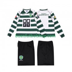 Camiseta de Fútbol Sporting CP Retro 2001 2003 Primera Equipación Manga Larga Niño Camiseta de Fútbol Sporting CP Retro 2001 2003 Primera Equipación Manga Larga Niño