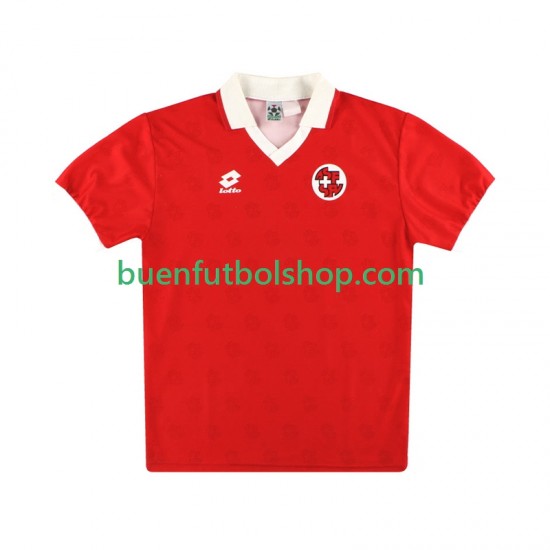Camiseta de Fútbol Suiza Retro 1994 Primera Equipación Manga Corta Hombre