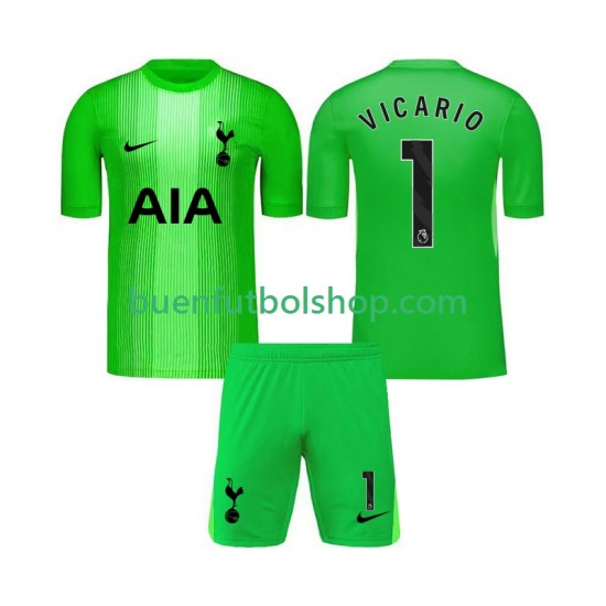 Camiseta de Fútbol Tottenham Hotspur Portero Guglielmo Vicario 1 2025-2026 Primera Equipación Manga Corta Niño