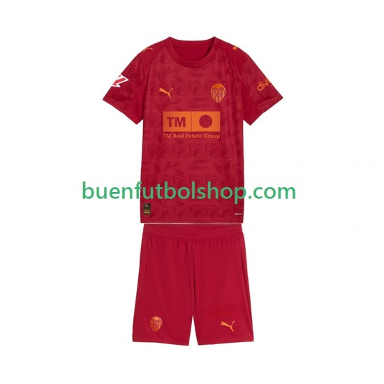 Camiseta de Fútbol Valencia CF 2025-2026 Segunda Equipación Manga Corta Niño