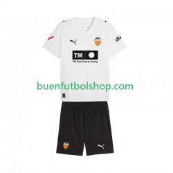 Camiseta de Fútbol Valencia CF 2025-2026 Primera Equipación Manga Corta Niño