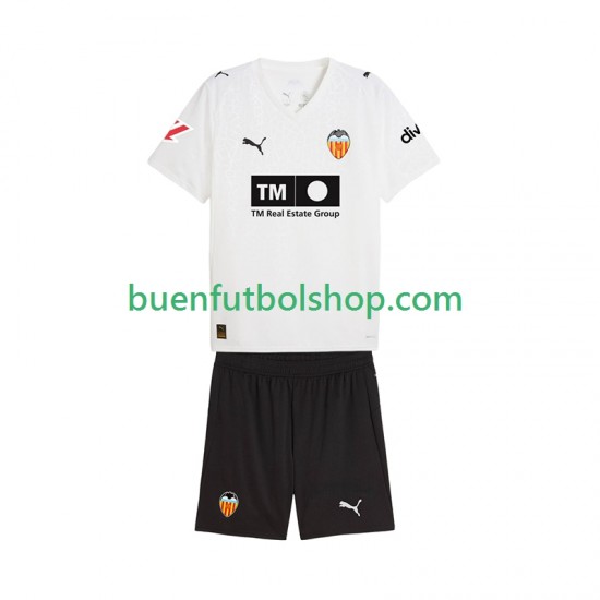 Camiseta de Fútbol Valencia CF 2025-2026 Primera Equipación Manga Corta Niño