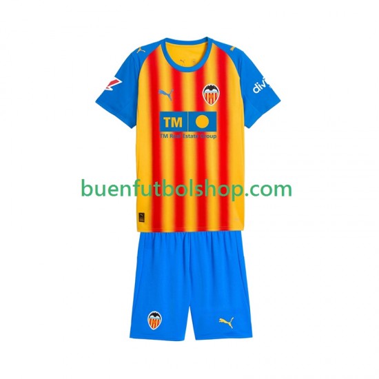 Camiseta de Fútbol Valencia CF 2025-2026 Tercera Equipación Manga Corta Niño
