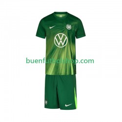 Camiseta de Fútbol VfL Wolfsburg 2025-2026 Primera Equipación Manga Corta Niño