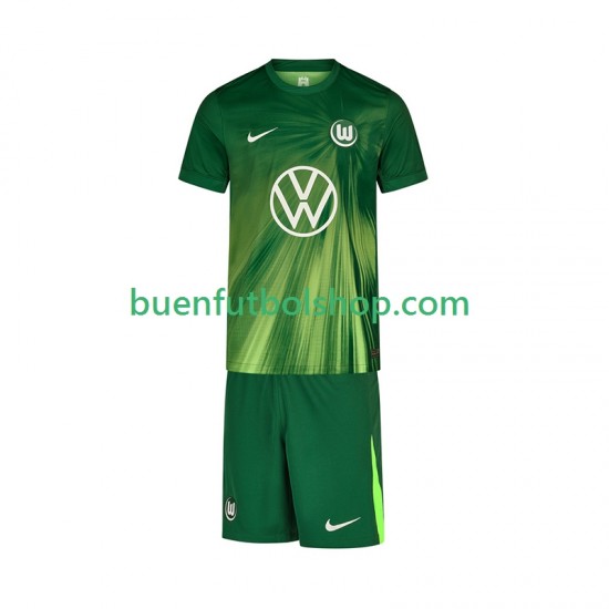 Camiseta de Fútbol VfL Wolfsburg 2025-2026 Primera Equipación Manga Corta Niño