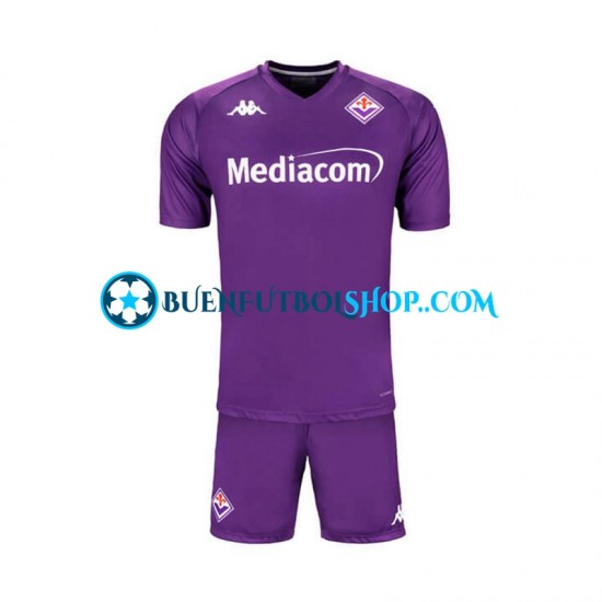 Camiseta de Fútbol ACF Fiorentina 2024-2025 Primera Equipación Rojo Manga Corta Niño