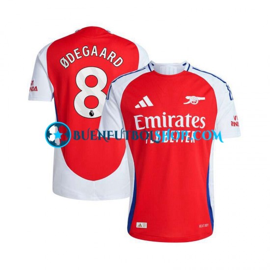 Camiseta de Fútbol Arsenal Martin Odegaard 8 2024-2025 Primera Equipación Rojo Manga Corta Hombre