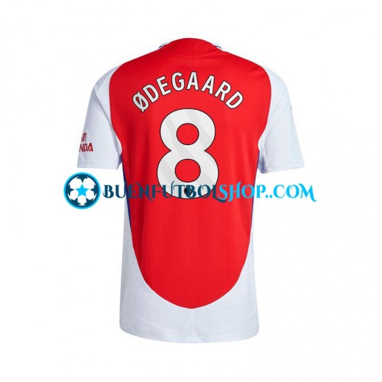 Camiseta de Fútbol Arsenal Martin Odegaard 8 2024-2025 Primera Equipación Rojo Manga Corta Hombre